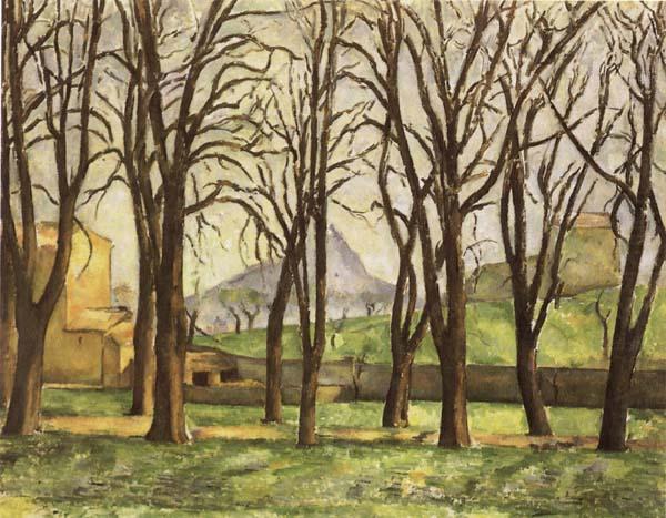 Paul Cezanne Chestnut Trees at the jas de Bouffan in Winter
